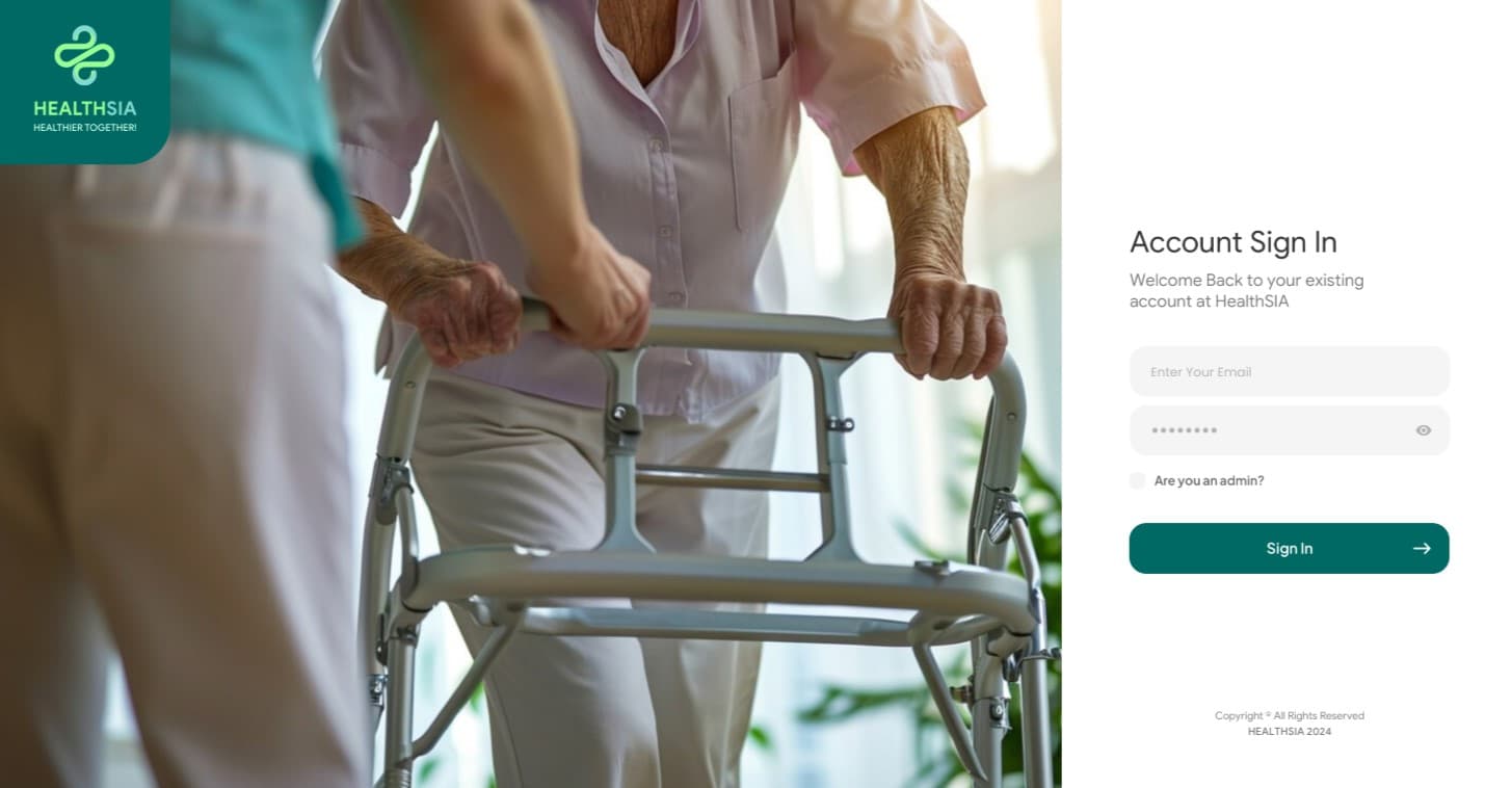 HealthSIA healthcare care-coordination platform visual